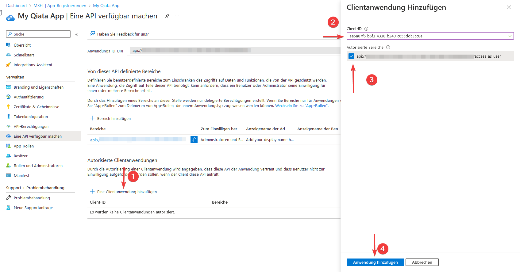 Add a client application