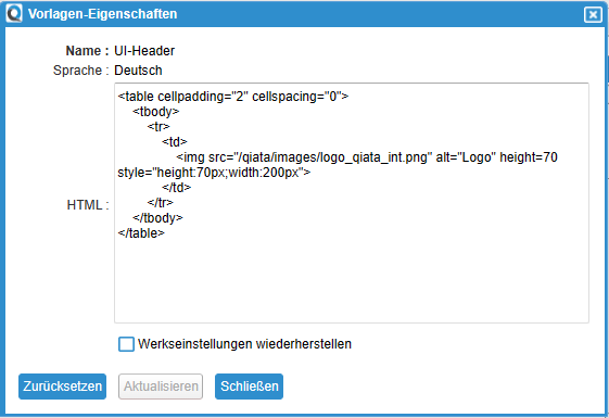 Web Page Edit Dialog