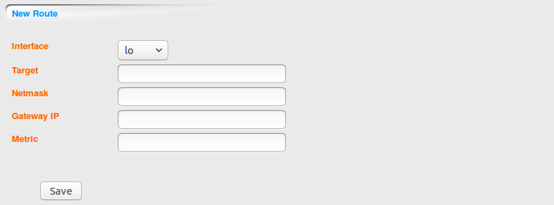 DOMOS6 Network Interfaces New Route