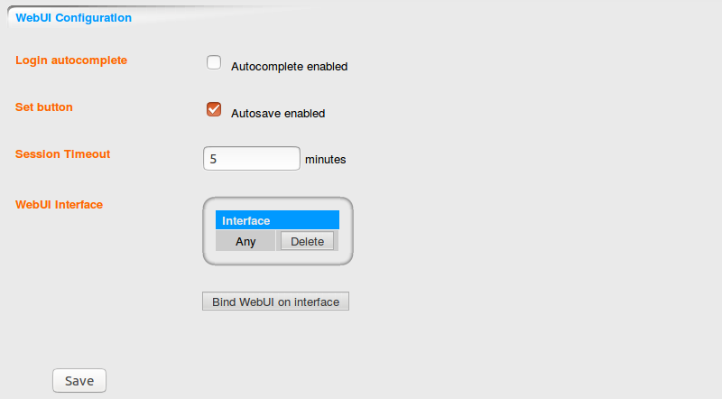 DOMOS6 WebUI Configuration
