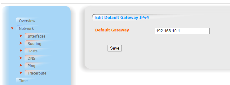 Edit Default Gateway