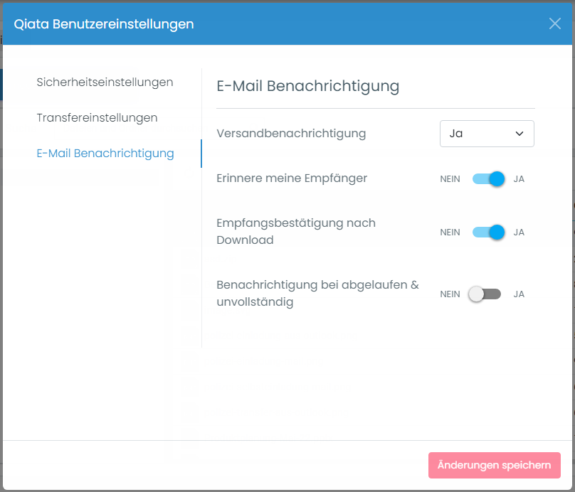 E-Mail-Benachrichtigungen