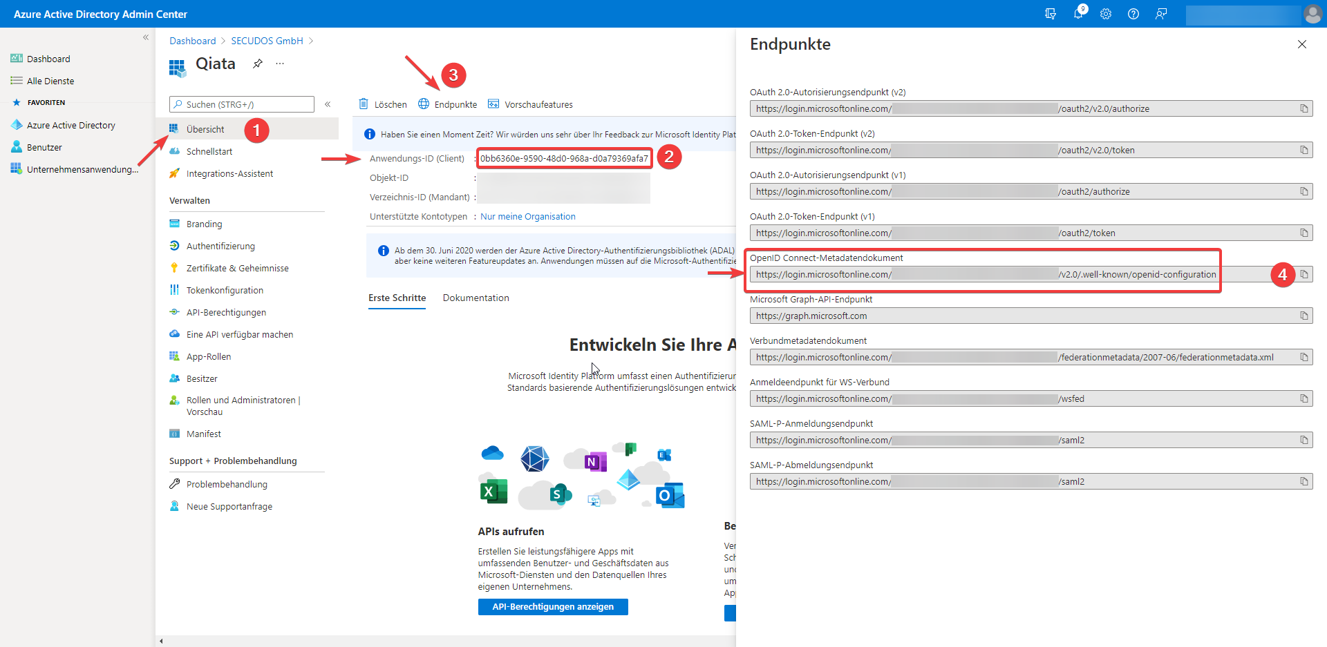 Endpoints und Client ID