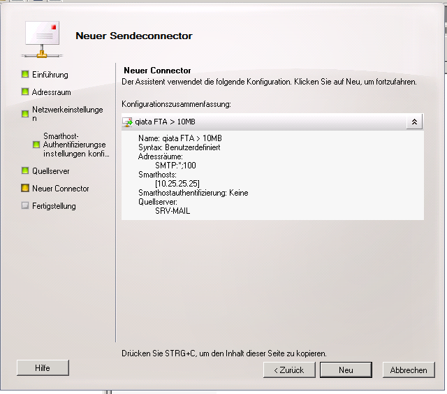 New Connector summary
