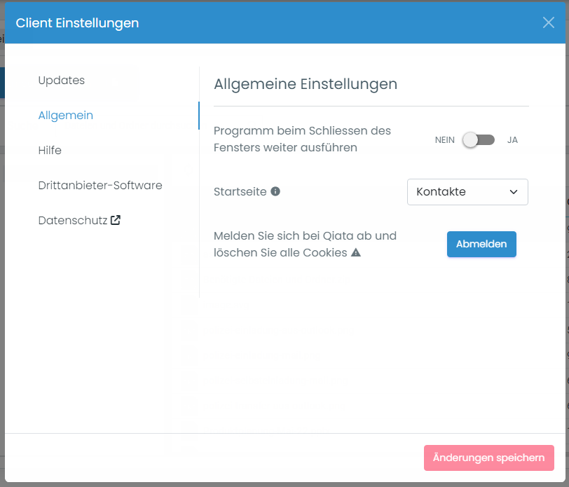 Client Einstellungen
