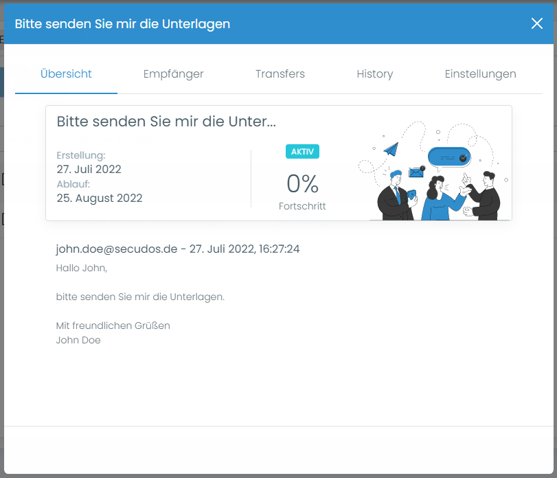 Einladung Übersicht