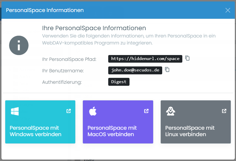 PersonalSpace Informationen