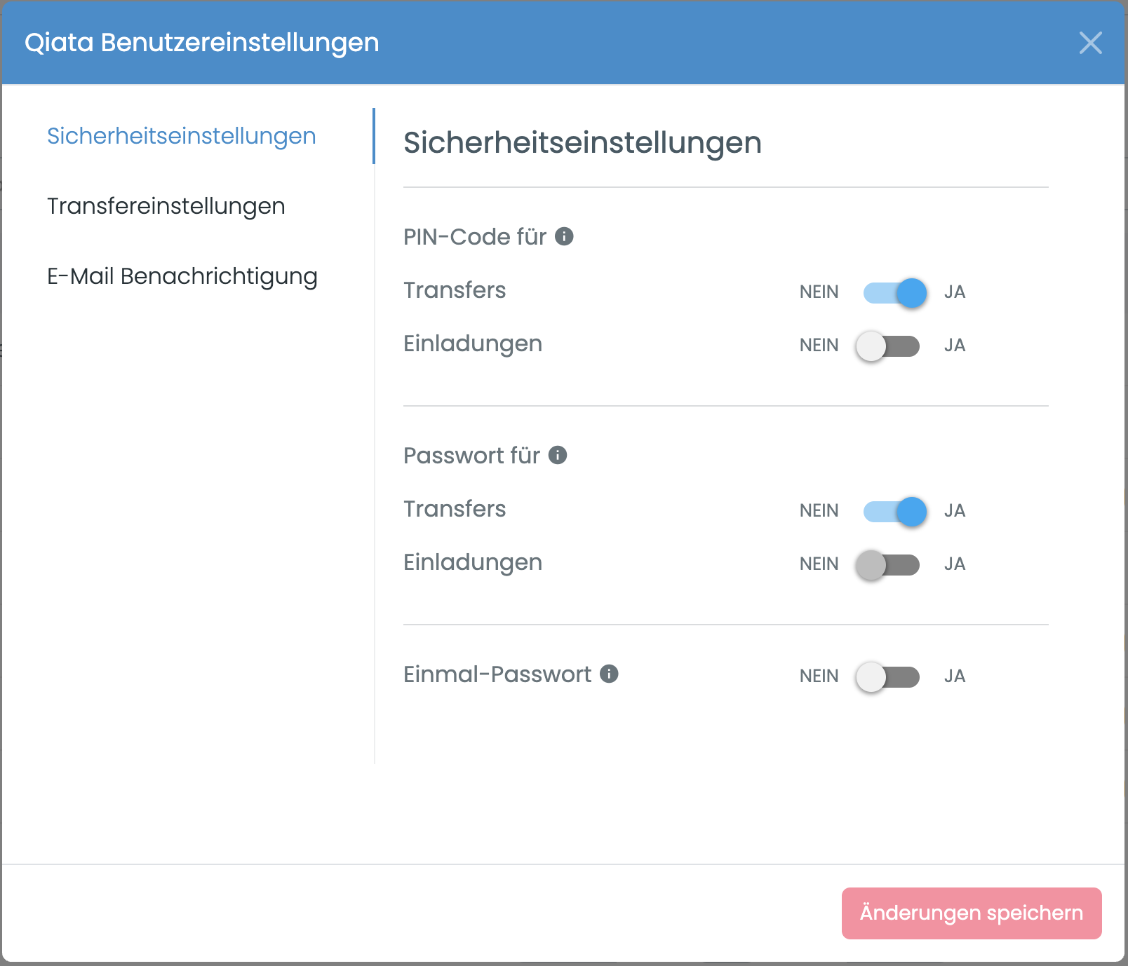 Sicherheitseinstellungen