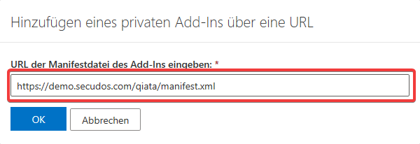Add Manifest URL