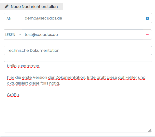 Read-only recipients
