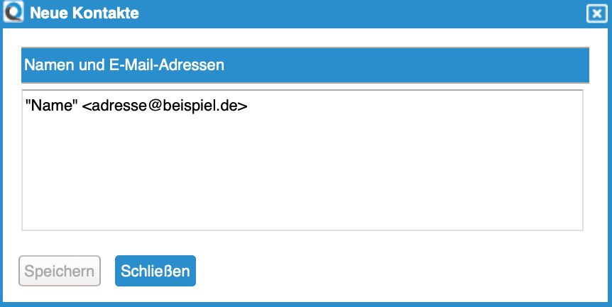 New Contact Dialog Box
