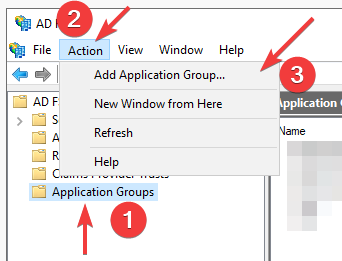 Add Application Group