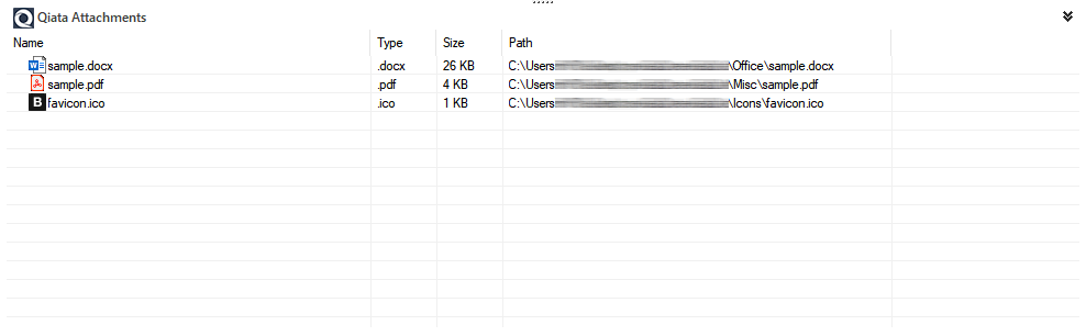 Qiata Attachment section