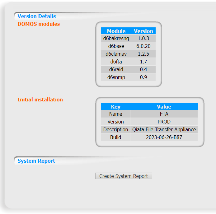 DOMOS6 Version Details