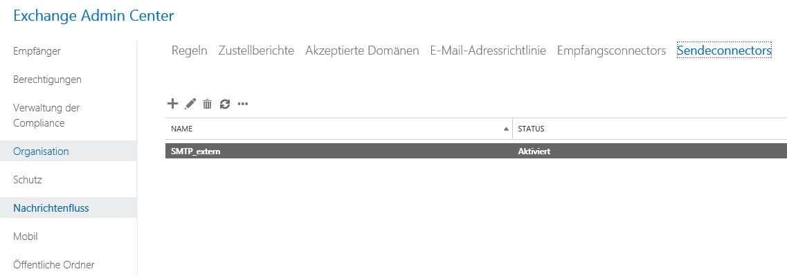 Send connectors Exchange 2013,2016