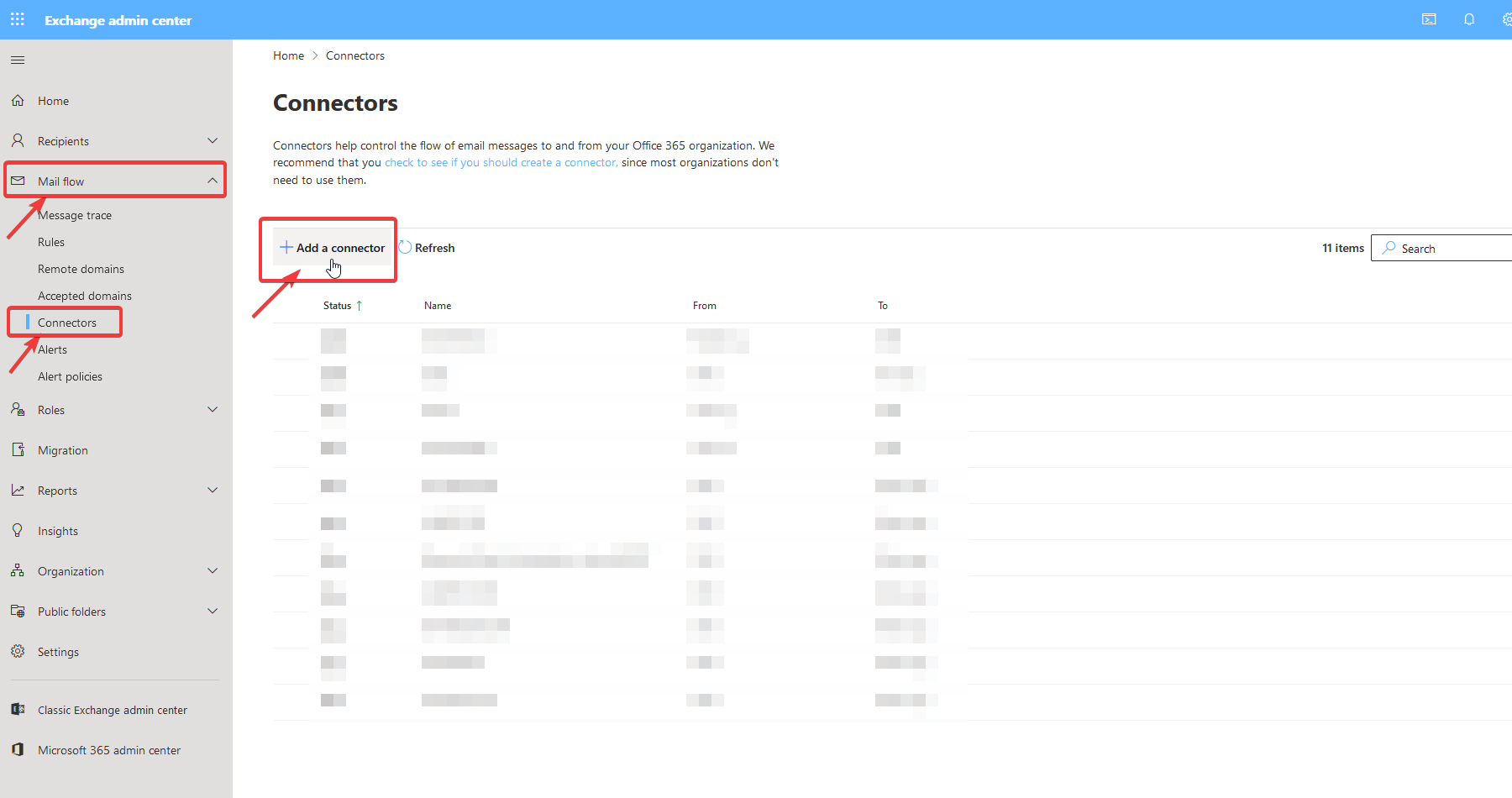 Exchange Online Connector