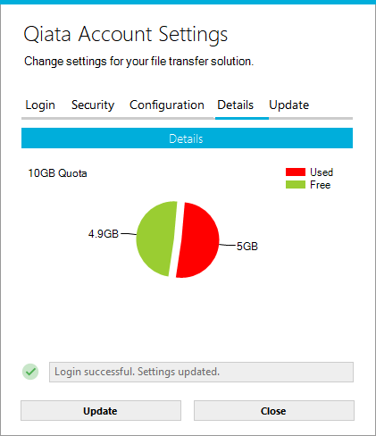 Qiata Account Settings Details Tab