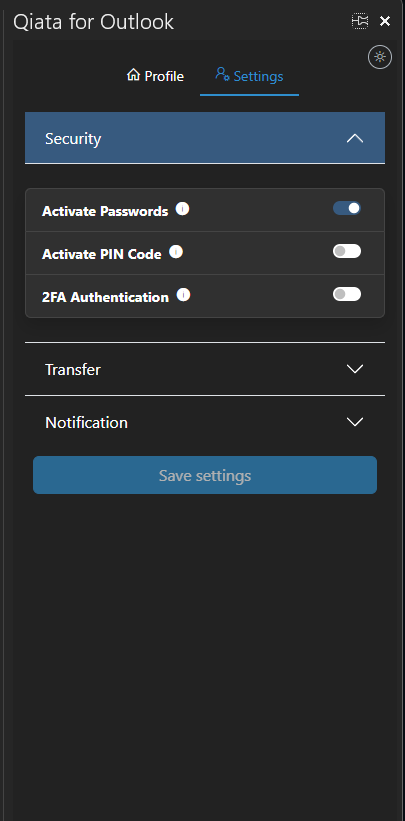 Security Settings