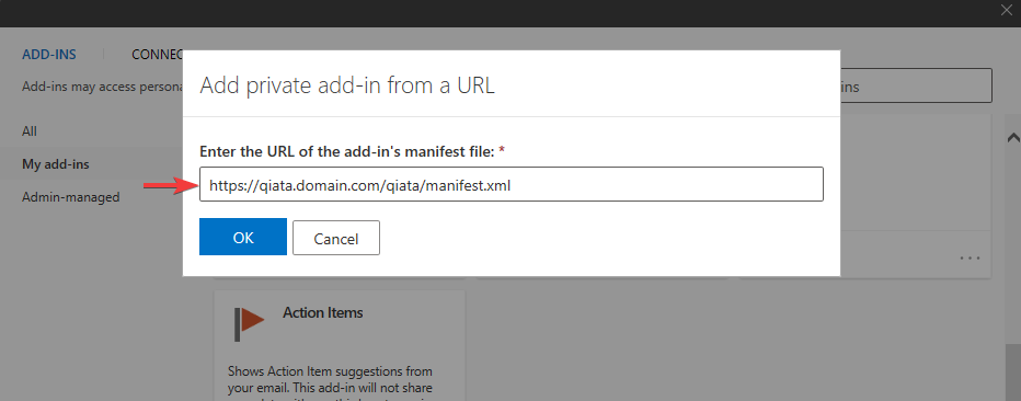 Add Manifest URL