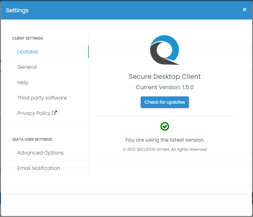 Latest Version in use
