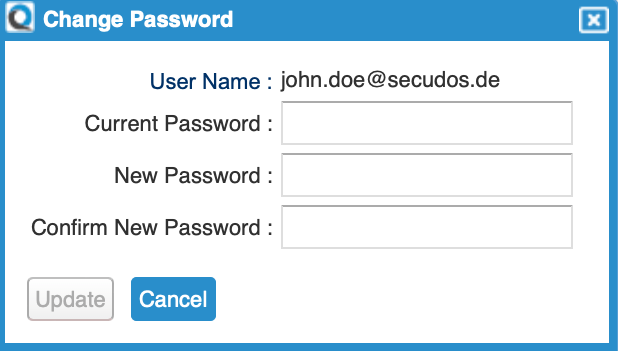 Change Password Dialog
