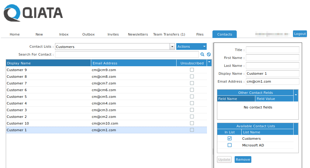 Adding a Contact to another List