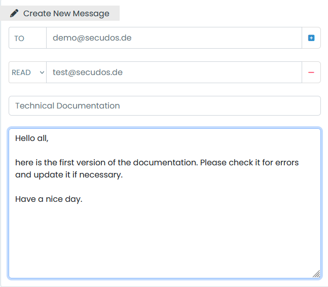 Read-only recipients